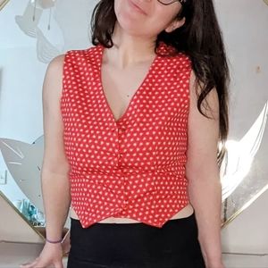Handmade Hearts Print Vest